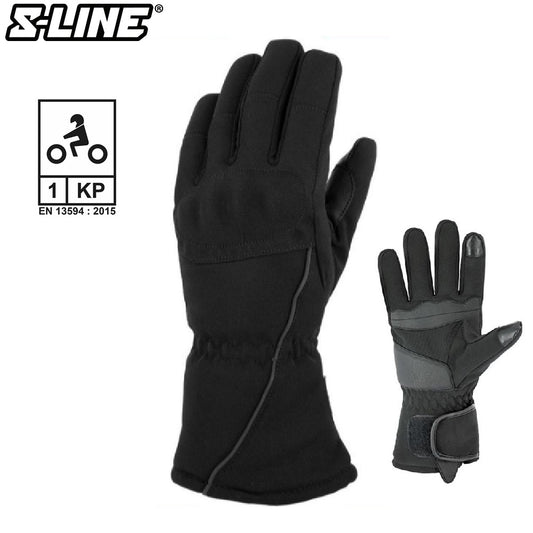 Guanti TUNDRA INVERNO S-Line per la moto in tessuto impermeabile NERO (In Esaurimento)
