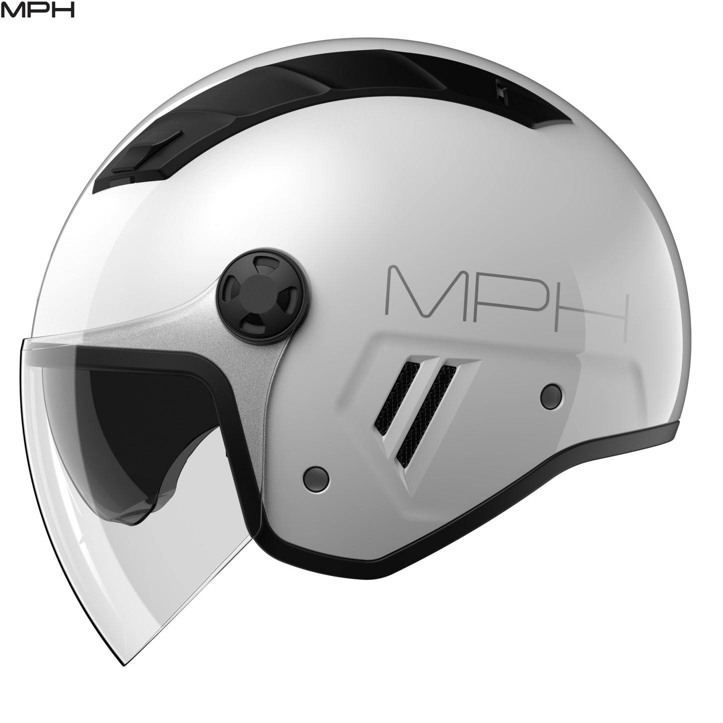 CASCO JET MPH AIRE OMOLOGAZIONE 22-06 BIANCO LUCIDO