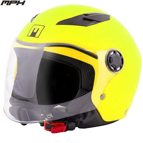 Casco Demi-Jet Bambino JUNIOR MPH 22.06 PLAY MATT YELLOW FLUO