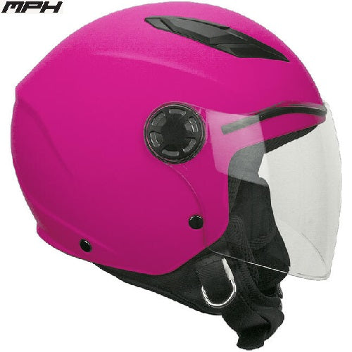 Casco Demi-Jet Bambino JUNIOR MPH 22.06 PLAY MATT FUXIA