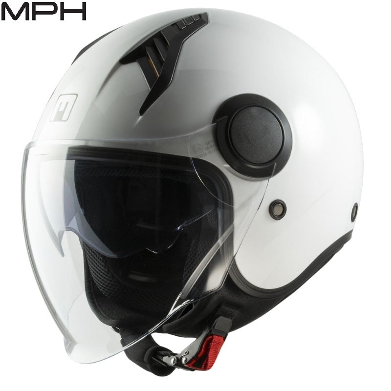 CASCO JET MPH NEW ONE ECE 22.06 DOPPIA VISIERA BIANCO LUCIDO
