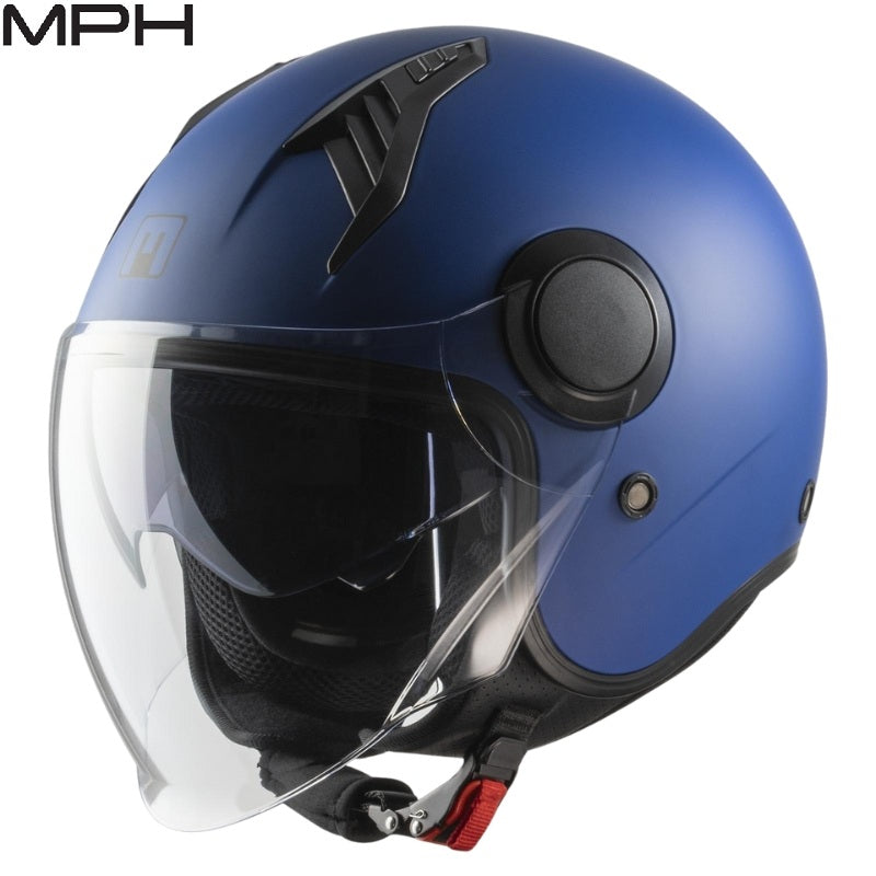 CASCO JET MPH NEW ONE ECE 22.06 DOPPIA VISIERA BLU OPACO