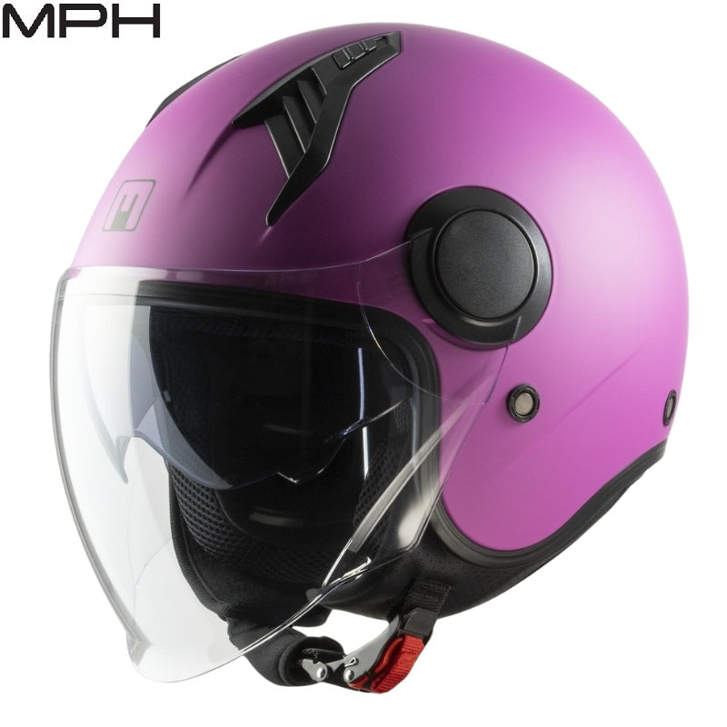 CASCO JET MPH NEW ONE ECE 22.06 DOPPIA VISIERA FUCSIA OPACO