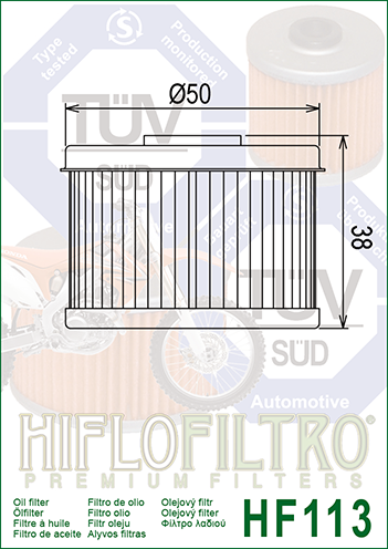 FILTRO OLIO HIFLO HF113 HONDA 125 VT SHADOW 99-01