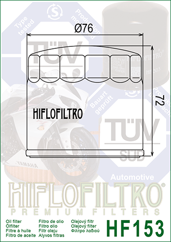 FILTRO OLIO HIFLO HF153 DUCATI (NERO)