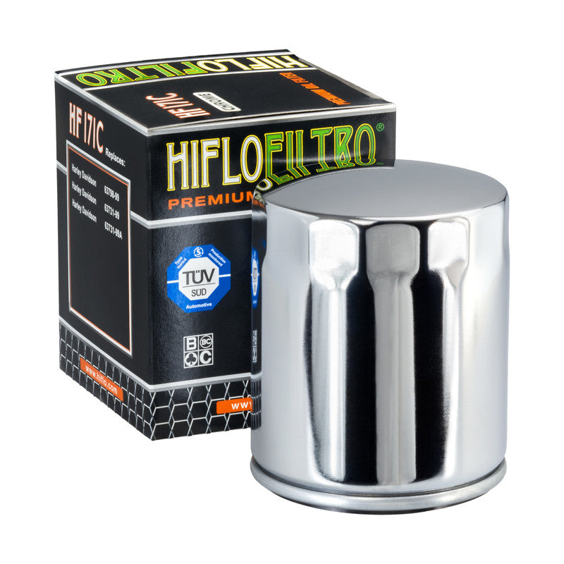 FILTRO OLIO HIFLO HF171C CROMATO HARLEY-DAVIDSON BUELL 00-02