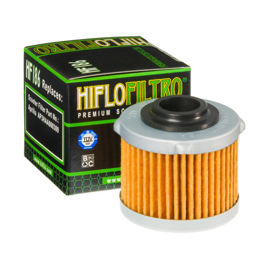 FILTRO OLIO HIFLO HF186 APRILIA SCARABEO 125-200 LIGHT / IE 07-11