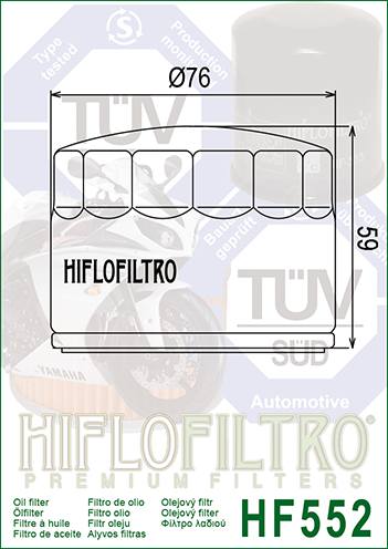 FILTRO OLIO HIFLO HF552 MOTO GUZZI 850-1000