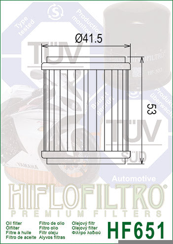 FILTRO OLIO HIFLO HF651 KTM 690 LC4 2012