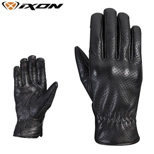 Guanto Moto Estivo in Pelle Custom Ixon RS NIZO AIR Nero