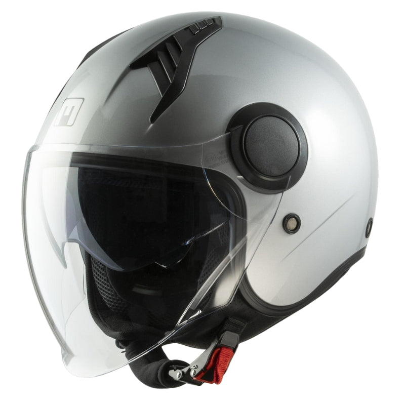 CASCO JET MPH NEW ONE ECE 22.06 DOPPIA VISIERA ARGENTO METALLIZZATO