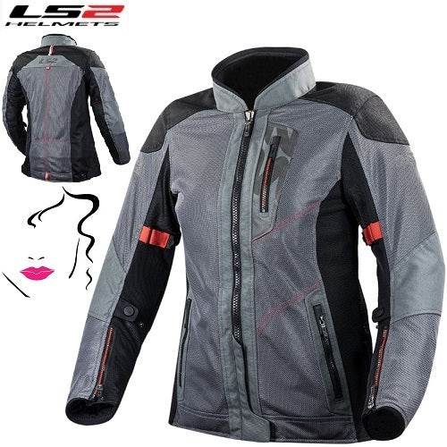 Giubbotto Moto Donna Estivo Ls2 ALBA LADY Grigio Scuro Certificato (In Esaurimento)