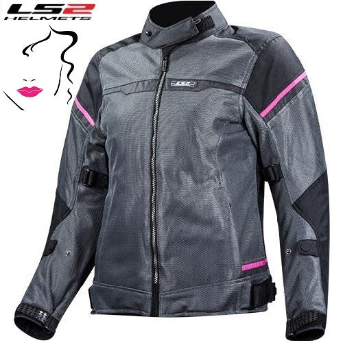 Giacca Moto Donna Estiva Traforata LS2 RIVA LADY Nero Grigio Rosa (In Esaurimento)