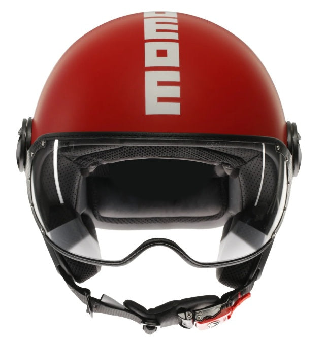 Casco Momo Design jet FGTR CLASSIC Candy E2206 Rosso Opaco-Bianco