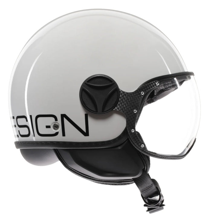 Casco Momo Design jet FGTR CLASSIC E2206 Bianco Lucido-Nero