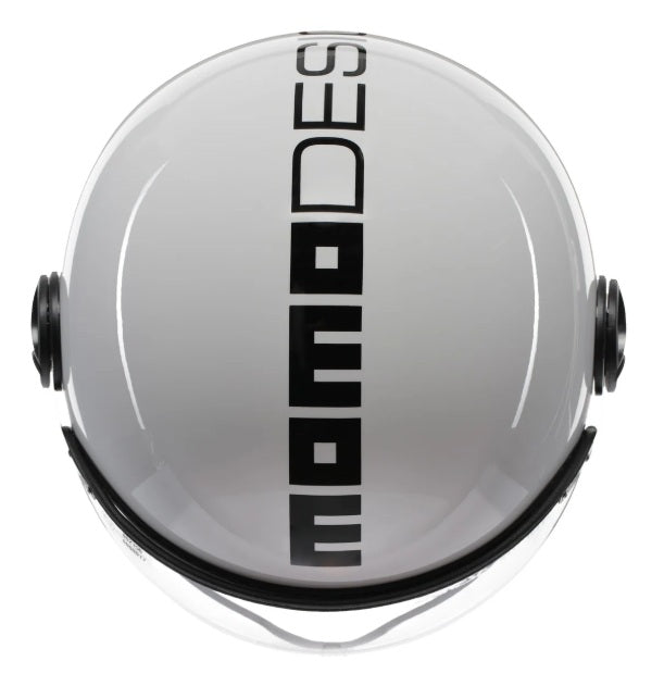 Casco Momo Design jet FGTR CLASSIC E2206 Bianco Lucido-Nero