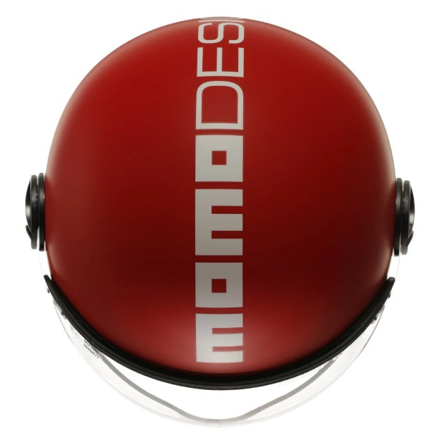Casco Momo Design jet FGTR CLASSIC Candy E2206 Rosso Opaco-Bianco