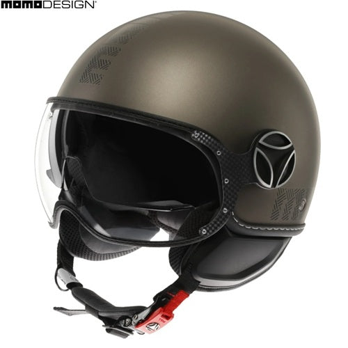 Casco Momo Design jet FGTR EVO HIP E2206 Bronzo Opaco-Texture Pietra
