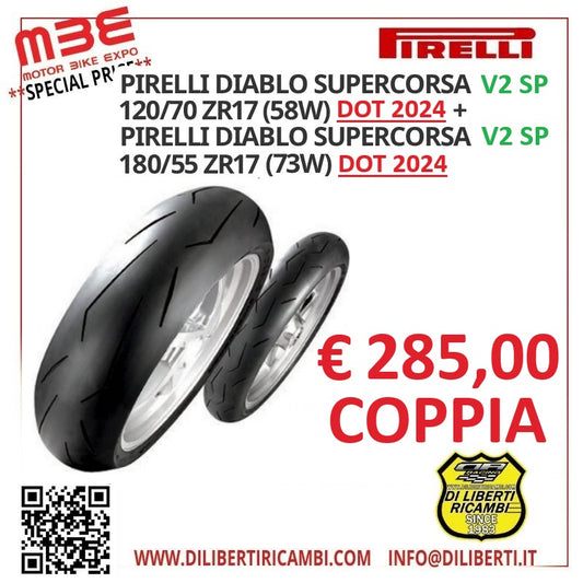 COPPIA PIRELLI DIABLO SUP.SP V2 120/70 ZR17 (58W)+180/55 ZR17 (75W)