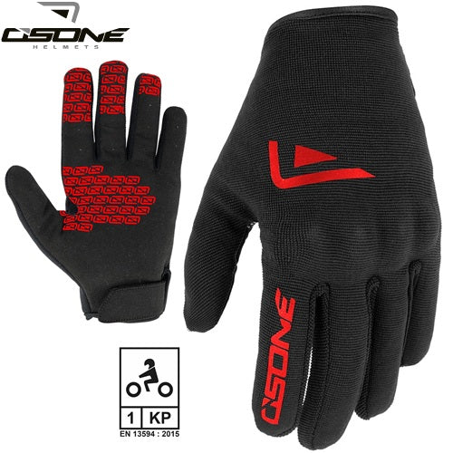 Guanti estivi SIFAM OSONE Omologato CE Nero-Rosso