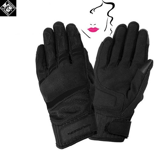 Guanti Donna Moto in Tessuto Tucano Urbano 9962HW LADY PENNA Nero