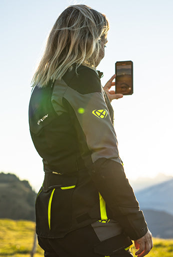 Giacca IXON BALDER LADY in tessuto Nero grigio giallo vivo