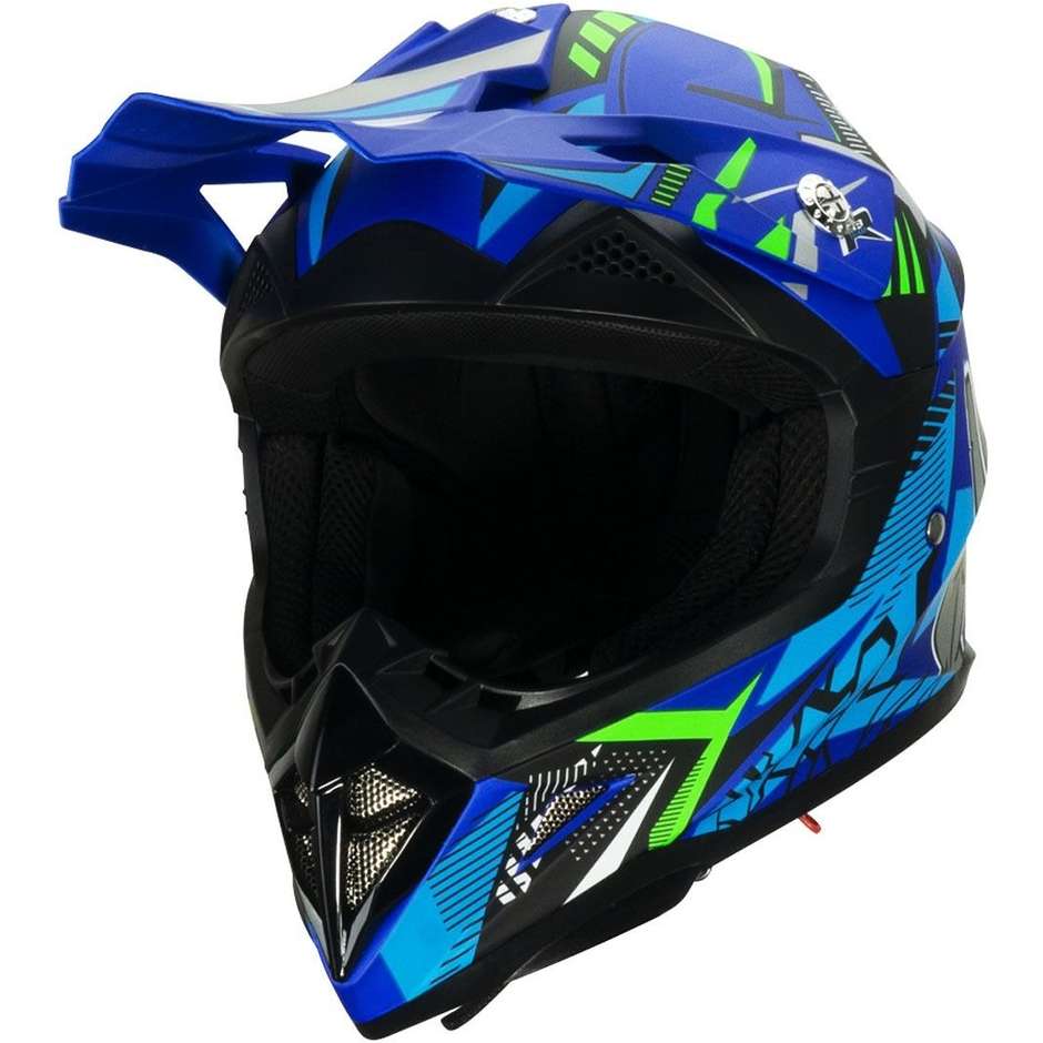 Casco da Bambino Moto Cross Enduro CGM 209G WINNER Blu Opaco
