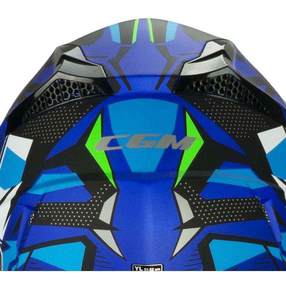 Casco da Bambino Moto Cross Enduro CGM 209G WINNER Blu Opaco