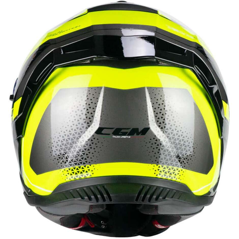 Casco Moto Integrale CGM 363G SHOT RACE Nero Giallo fluo