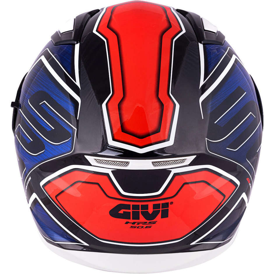 Casco Moto Integrale Givi 50.6 Sport Deep Blu Rosso Doppia Visiera (In Esaurimento)