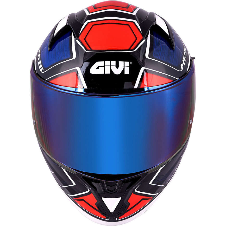 Casco Moto Integrale Givi 50.6 Sport Deep Blu Rosso Doppia Visiera (In Esaurimento)