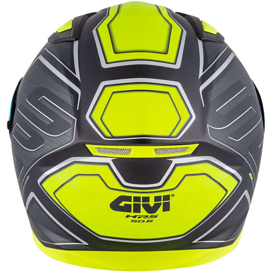 Casco Moto Integrale Givi 50.6 Sport Deep Nero Giallo Fluo Doppia Visiera (In Esaurimento)