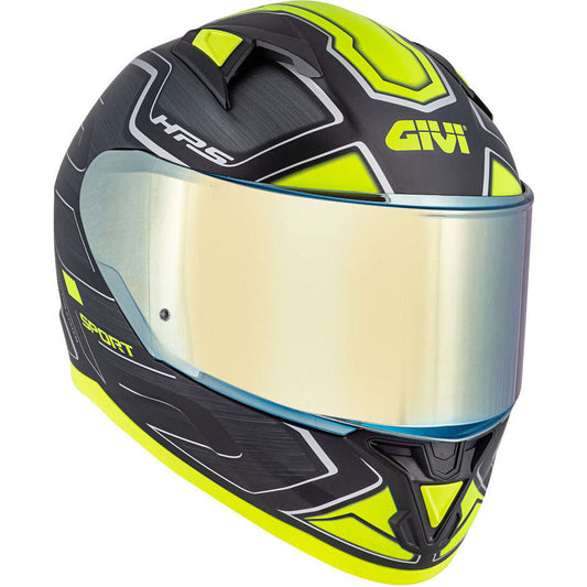 Casco Moto Integrale Givi 50.6 Sport Deep Nero Giallo Fluo Doppia Visiera (In Esaurimento)