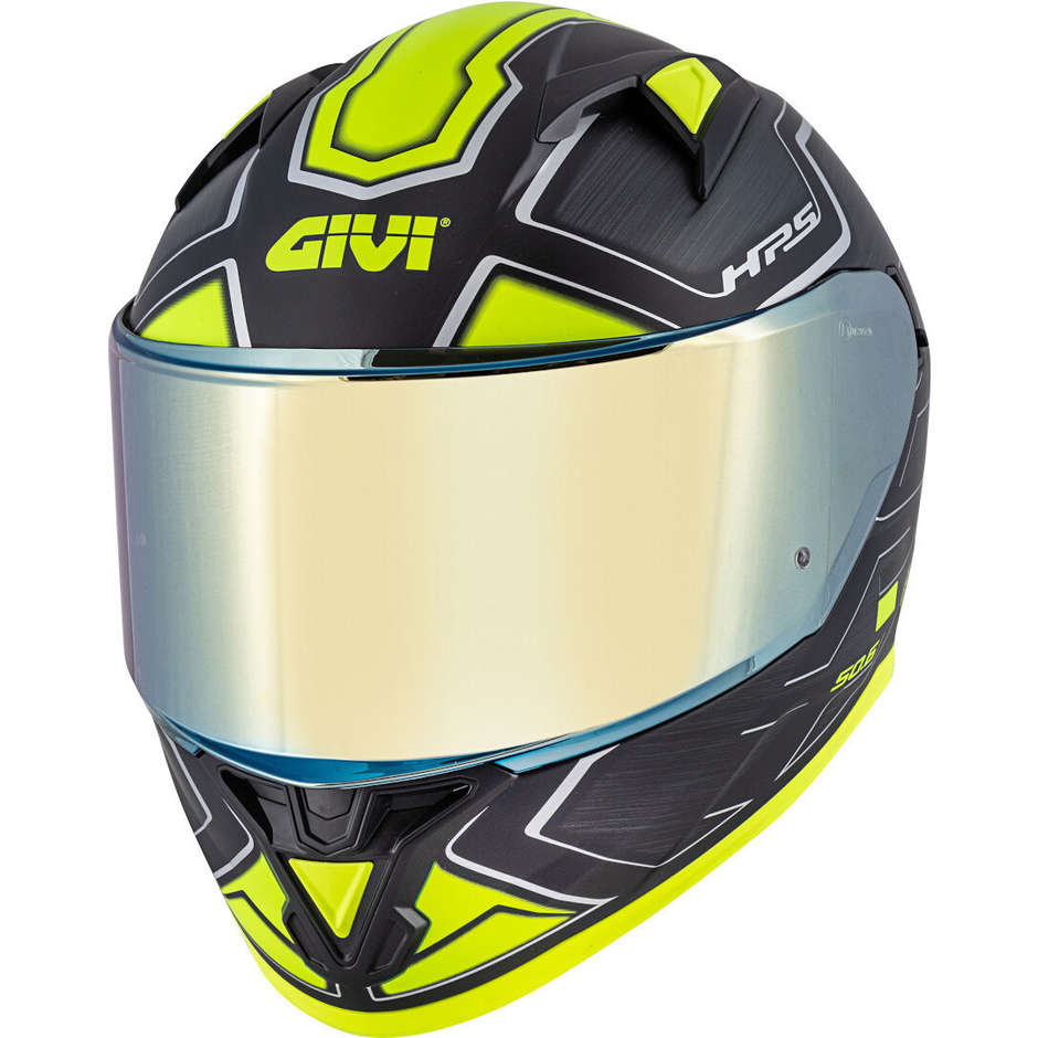 Casco Moto Integrale Givi 50.6 Sport Deep Nero Giallo Fluo Doppia Visiera (In Esaurimento)