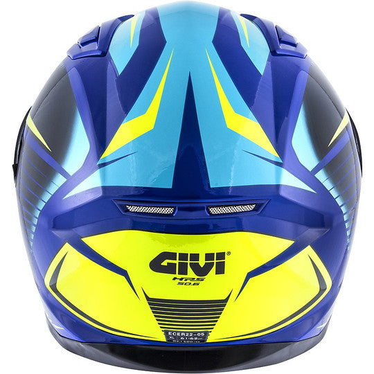 Casco Moto Integrale Givi 50.6 STOCCARDA Blu Giallo (In Esaurimento)