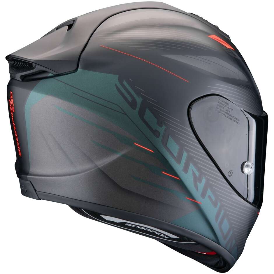 Casco Moto Integrale In Fibra Scorpion EXO 1400 EVO 2 AIR LUMA Nero Verde (In Esaurimento)