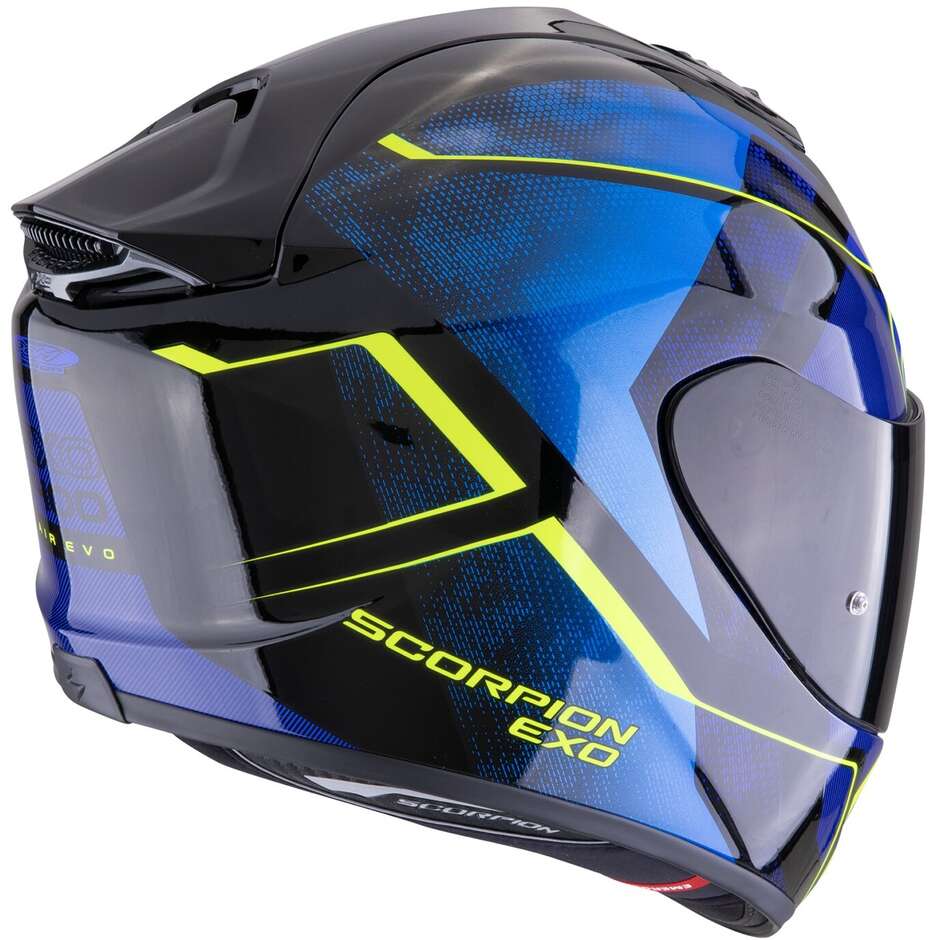 Casco Moto Integrale In Fibra Scorpion EXO-1400 EVO II AIR INTENSIO Nero Blu (In Esaurimento)