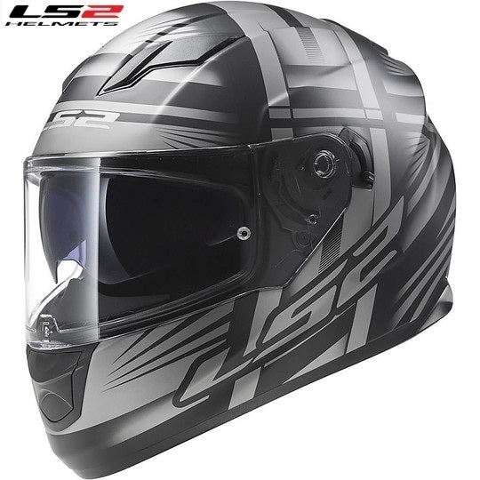 Casco Moto Integrale LS2 FF320 Stream Bang Nero Opaco Titanio (In Esaurimento)