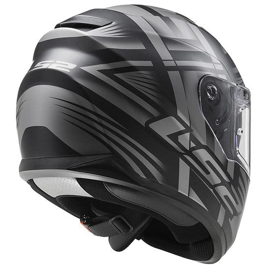 Casco Moto Integrale LS2 FF320 Stream Bang Nero Opaco Titanio (In Esaurimento)