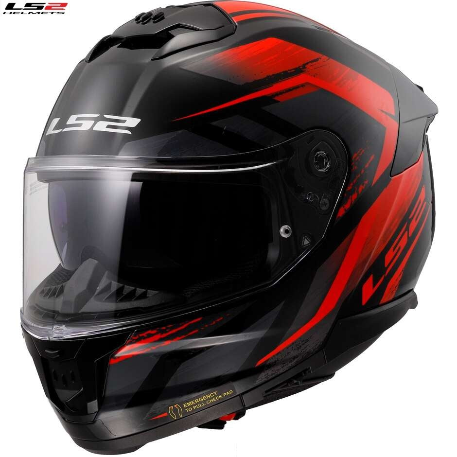 Casco Moto Integrale Ls2 FF808 STREAM II Fury Nero Grigio Rosso (In Esaurimento)