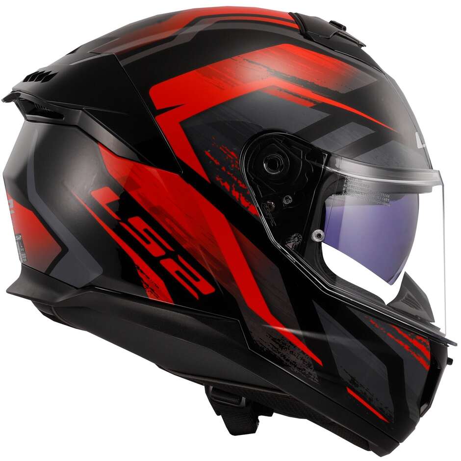 Casco Moto Integrale Ls2 FF808 STREAM II Fury Nero Grigio Rosso (In Esaurimento)