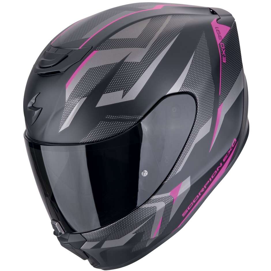 Casco Moto Integrale Scorpion EXO-391 AAXO Nero opaco Rosa