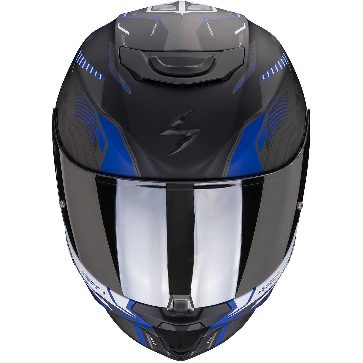 Casco Moto Integrale Scorpion EXO-391 HAUT Opaco Nero Silver Blu (In Esaurimento)
