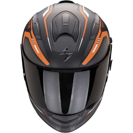 Casco Moto Integrale Scorpion EXO 491 KRIPTA Nero Arancio Bianco