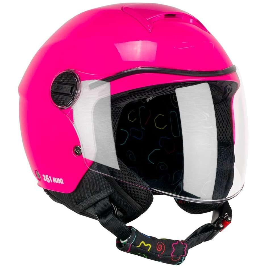 Casco Moto Jet Bambino CGM 261a MINI MONO Fucsia