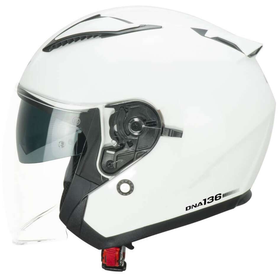 Casco Moto Jet CGM 136A DNA MONO Bianco Lucido