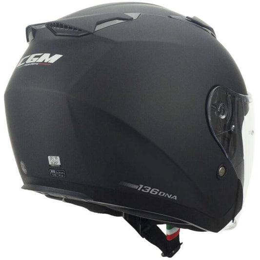 Casco Moto Jet CGM 136A DNA MONO Nero Opaco