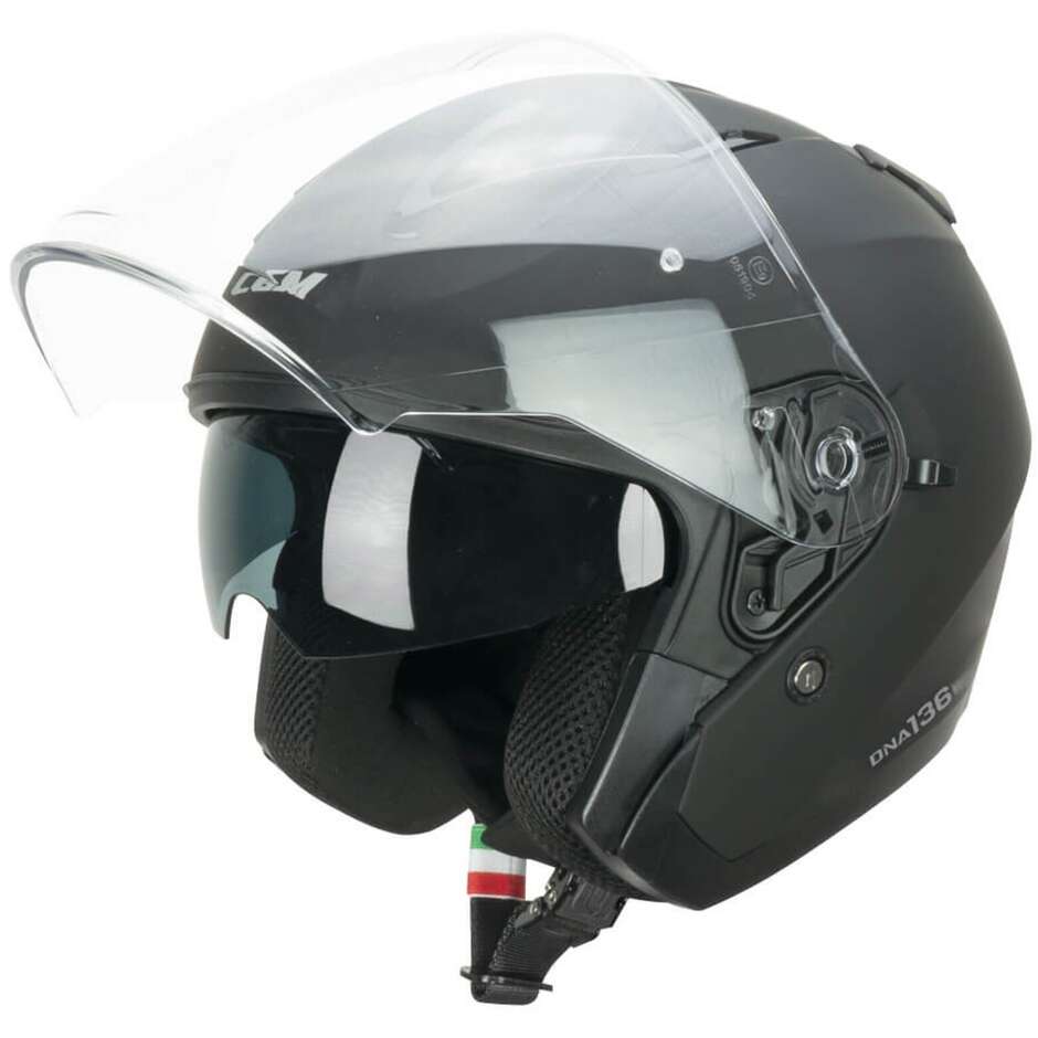 Casco Moto Jet CGM 136A DNA MONO Nero Opaco