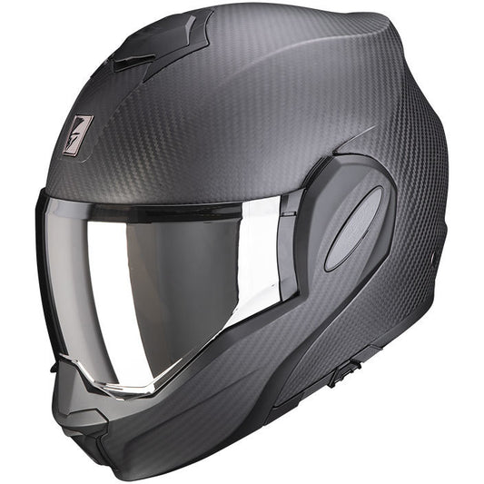 Casco Moto Modulare P/J Scorpion EXO-TECH EVO CARBON SOLID Nero Opaco