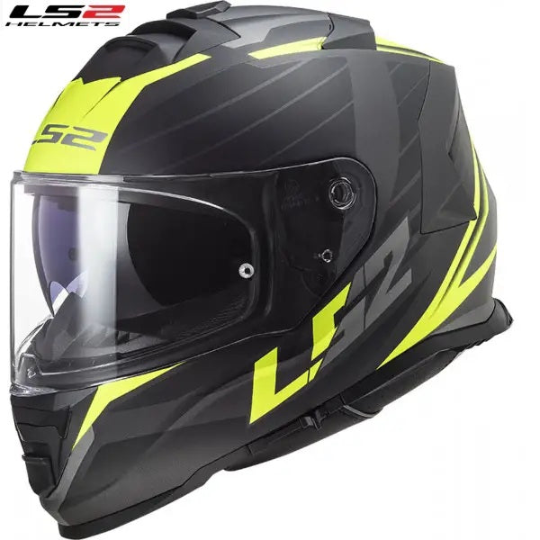 CASCO LS2 FF800 STORM NERVE MATT BLACK H-V YELLOW (In Esaurimento)
